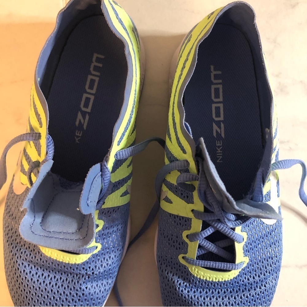 Nike zoom blue yellow running shoes / sneakers.  EUC! - Picture 7 of 8